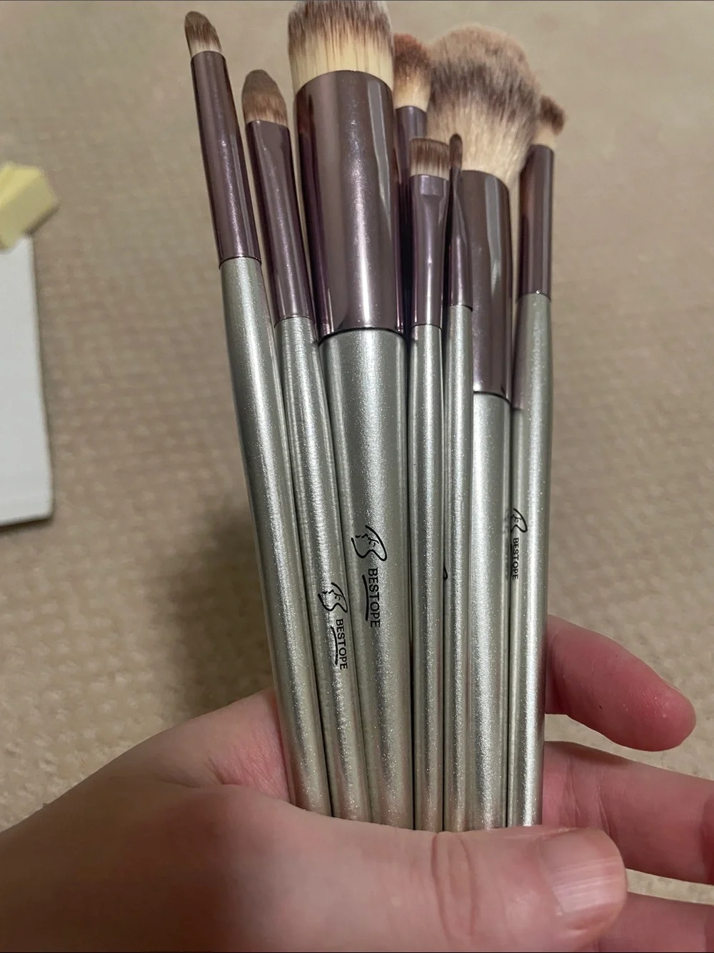 🖤5/$25 Silver Handle Makeup Brush Set - 8 Piece